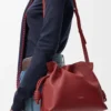 Medium Flamenco clutch in nappa calfskin Burnt Red Medium Flamenco clutch in nappa calfskin Burnt Red
