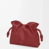 Medium Flamenco clutch in nappa calfskin Burnt Red Medium Flamenco clutch in nappa calfskin Burnt Red