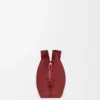 Medium Flamenco clutch in nappa calfskin Burnt Red Medium Flamenco clutch in nappa calfskin Burnt Red