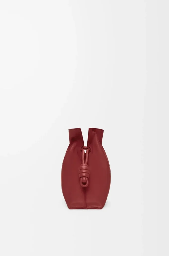 Medium Flamenco clutch in nappa calfskin Burnt Red Medium Flamenco clutch in nappa calfskin Burnt Red