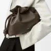 Medium Flamenco clutch in nappa calfskin Chocolate Medium Flamenco clutch in nappa calfskin Chocolate