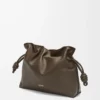 Medium Flamenco clutch in nappa calfskin Chocolate Medium Flamenco clutch in nappa calfskin Chocolate