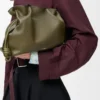 Medium Flamenco clutch in nappa calfskin Dark Khaki Medium Flamenco clutch in nappa calfskin Dark Khaki