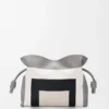 Medium Flamenco clutch in nappa calfskin Grey/Light Ghost Medium Flamenco clutch in nappa calfskin Grey/Light Ghost