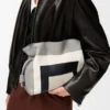 Medium Flamenco clutch in nappa calfskin Grey/Light Ghost Medium Flamenco clutch in nappa calfskin Grey/Light Ghost
