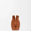 Medium Flamenco clutch in nappa calfskin Squirrel