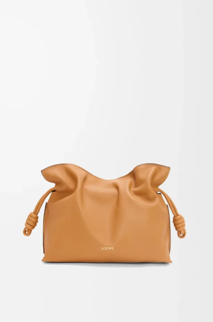 Medium Flamenco clutch in nappa calfskin Warm Desert Medium Flamenco clutch in nappa calfskin Warm Desert
