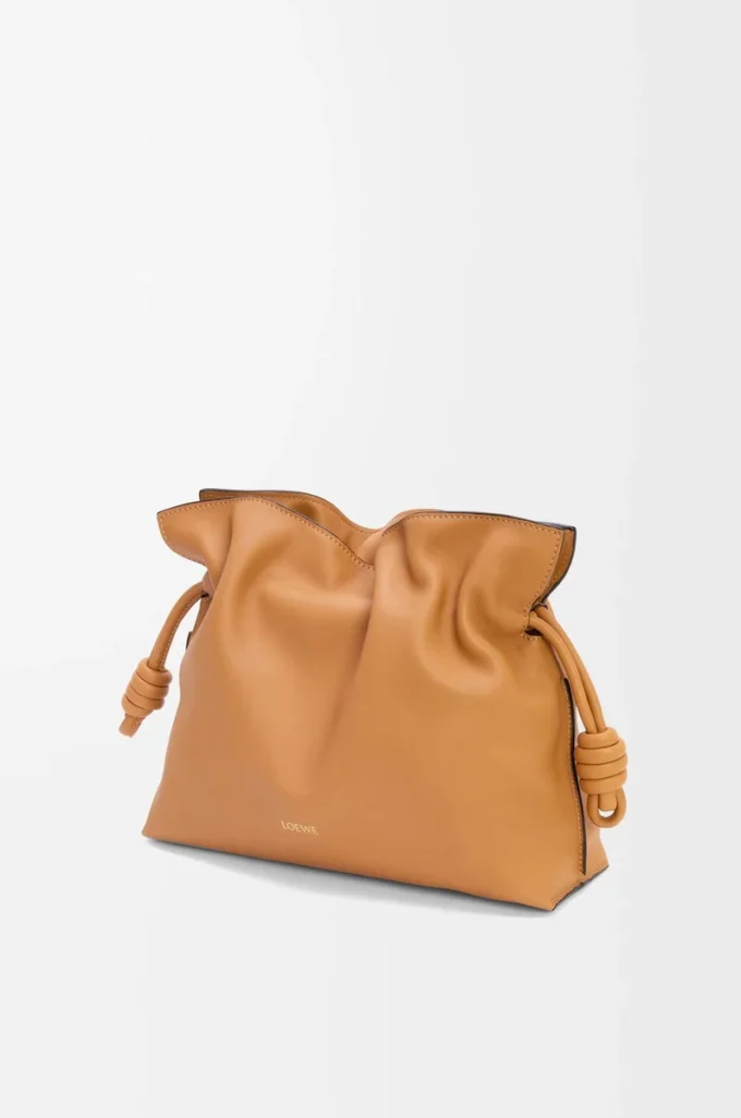 Medium Flamenco clutch in nappa calfskin Warm Desert Medium Flamenco clutch in nappa calfskin Warm Desert