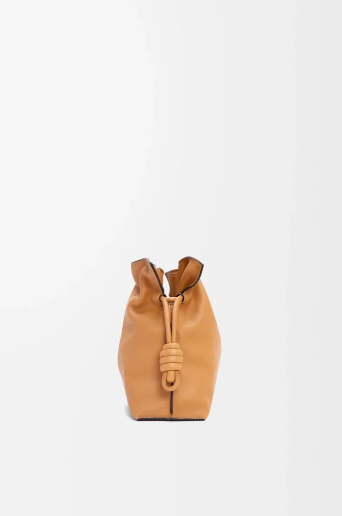 Medium Flamenco clutch in nappa calfskin Warm Desert Medium Flamenco clutch in nappa calfskin Warm Desert