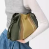 Medium Flamenco clutch Landscape in nappa calfskin Bottle Green/Ochre Medium Flamenco clutch Landscape in nappa calfskin Bottle Green/Ochre