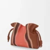 Medium Flamenco clutch Landscape in nappa calfskin Pecan/Parrot Pink Medium Flamenco clutch Landscape in nappa calfskin Pecan/Parrot Pink