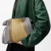 Medium Flamenco clutch Landscape in nappa calfskin Sparkling Grey/Butter Medium Flamenco clutch Landscape in nappa calfskin Sparkling Grey/Butter