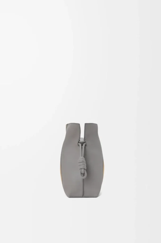Medium Flamenco clutch Landscape in nappa calfskin Sparkling Grey/Butter Medium Flamenco clutch Landscape in nappa calfskin Sparkling Grey/Butter