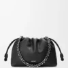 Medium Flamenco purse in fine grained calfskin Black