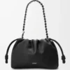 Medium Flamenco purse in fine grained calfskin Black