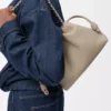 Medium Flamenco purse in fine grained calfskin Clay