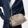 Medium Flamenco purse in fine grained calfskin Clay