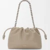 Medium Flamenco purse in fine grained calfskin Clay