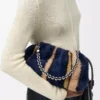 Medium Flamenco purse in jacquard knit Multicolor Deep Navy Medium Flamenco purse in jacquard knit Multicolor Deep Navy
