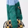 Medium Flamenco purse in jacquard knit Multicolor Deep Navy Medium Flamenco purse in jacquard knit Multicolor Deep Navy