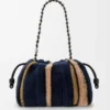 Medium Flamenco purse in jacquard knit Multicolor Deep Navy Medium Flamenco purse in jacquard knit Multicolor Deep Navy