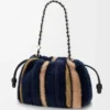Medium Flamenco purse in jacquard knit Multicolor Deep Navy Medium Flamenco purse in jacquard knit Multicolor Deep Navy