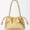 Medium Flamenco purse in laminated lambskin Gold Medium Flamenco purse in laminated lambskin Gold