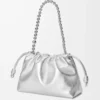 Medium Flamenco purse in laminated lambskin Silver Medium Flamenco purse in laminated lambskin Silver