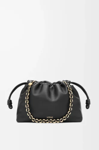 Medium Flamenco purse in mellow nappa lambskin Black