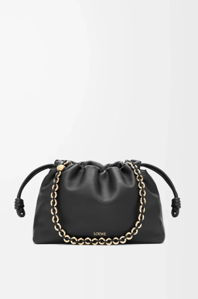Medium Flamenco purse in mellow nappa lambskin Black Medium Flamenco purse in mellow nappa lambskin Black