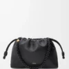 Medium Flamenco purse in mellow nappa lambskin Black