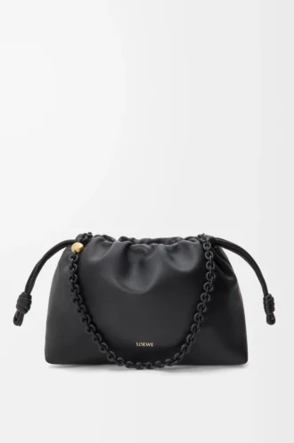 Medium Flamenco purse in mellow nappa lambskin Black