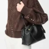 Medium Flamenco purse in mellow nappa lambskin Black