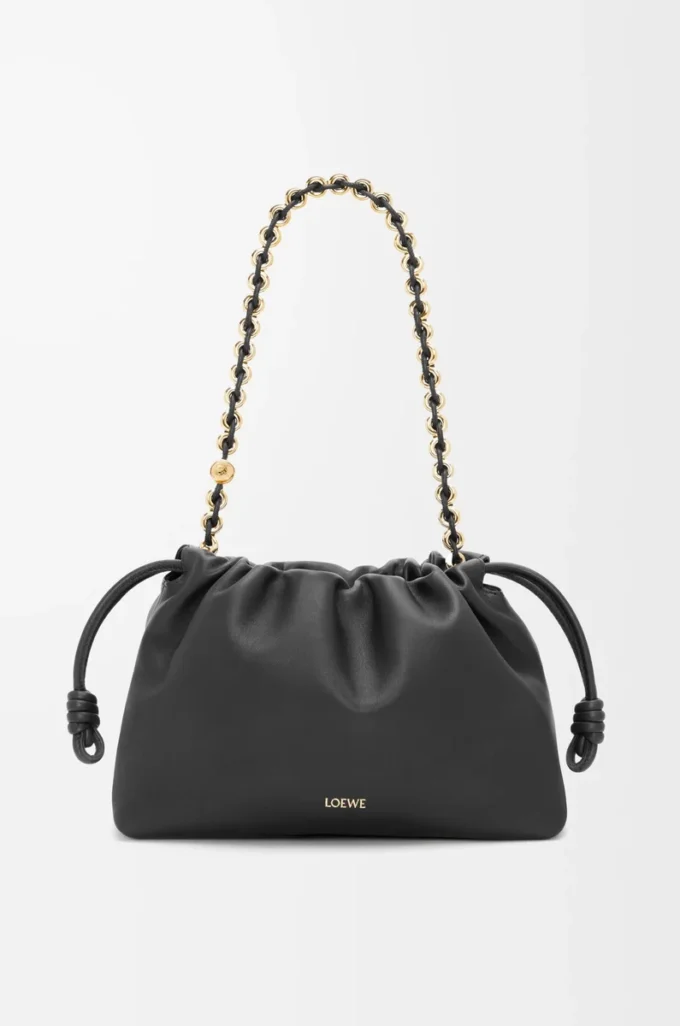 Medium Flamenco purse in mellow nappa lambskin Black Medium Flamenco purse in mellow nappa lambskin Black