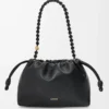 Medium Flamenco purse in mellow nappa lambskin Black