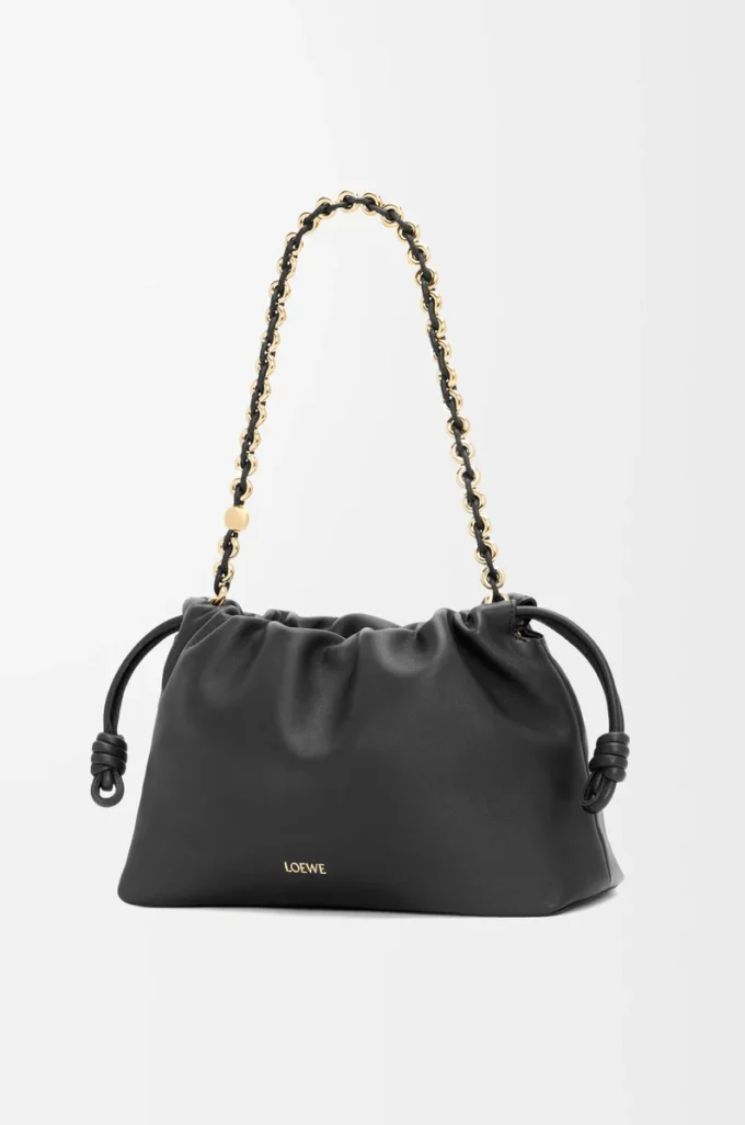 Medium Flamenco purse in mellow nappa lambskin Black Medium Flamenco purse in mellow nappa lambskin Black