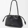 Medium Flamenco purse in mellow nappa lambskin Black