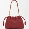 Medium Flamenco purse in mellow nappa lambskin Burnt Red
