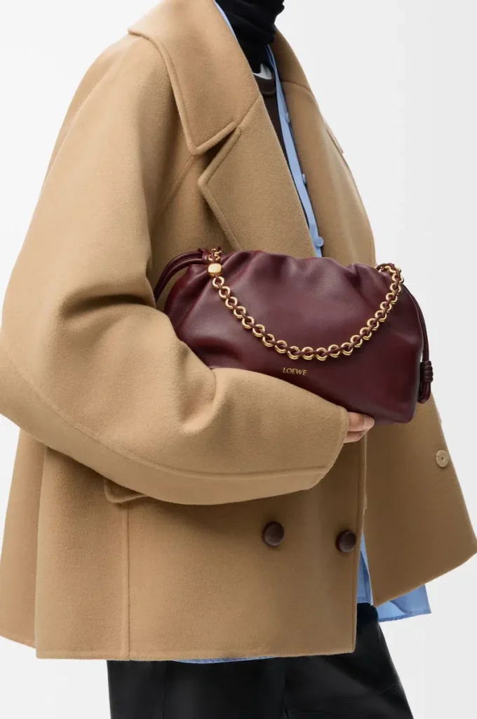 Medium Flamenco purse in mellow nappa lambskin Dark Burgundy Medium Flamenco purse in mellow nappa lambskin Dark Burgundy