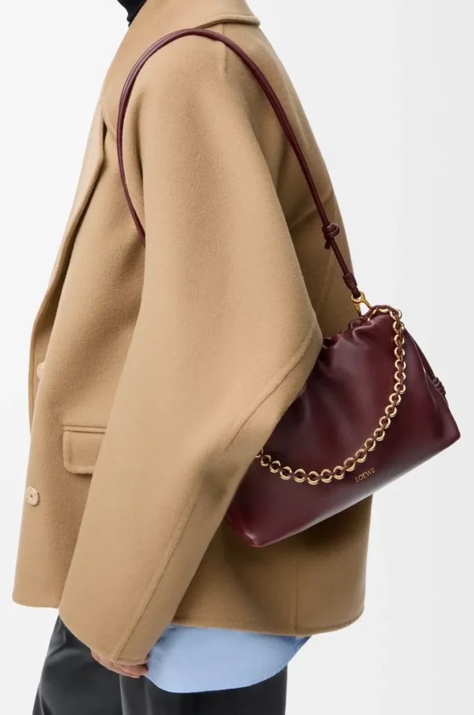 Medium Flamenco purse in mellow nappa lambskin Dark Burgundy Medium Flamenco purse in mellow nappa lambskin Dark Burgundy