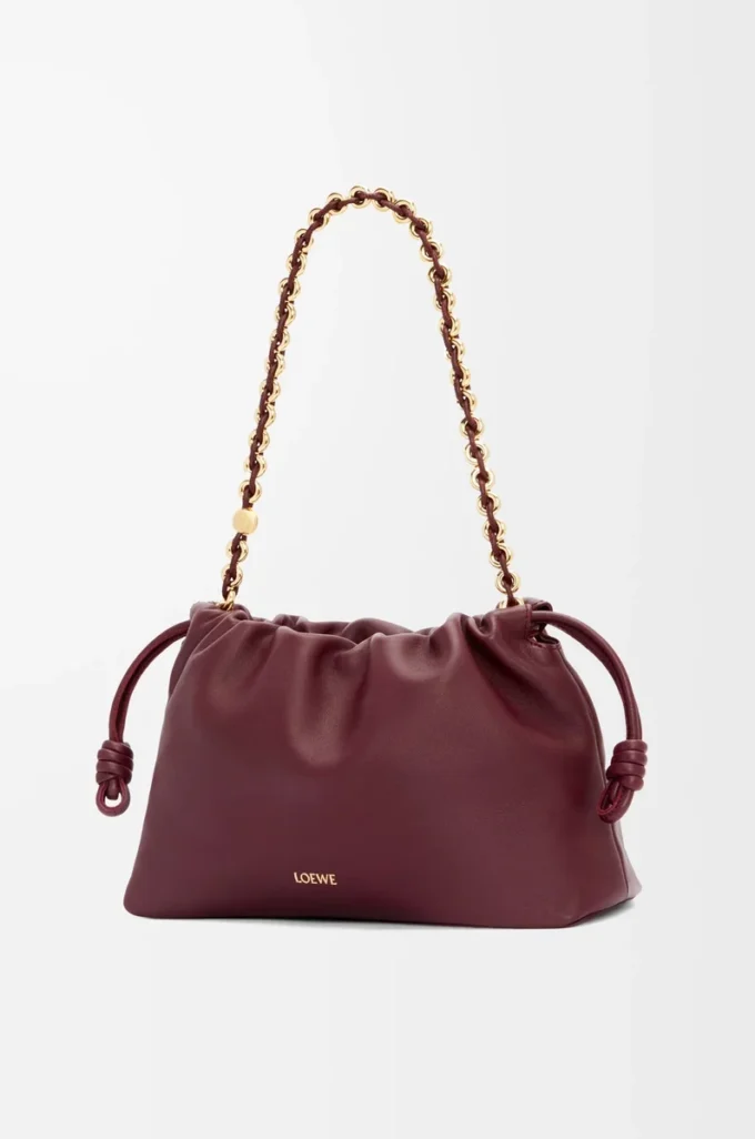 Medium Flamenco purse in mellow nappa lambskin Dark Burgundy Medium Flamenco purse in mellow nappa lambskin Dark Burgundy