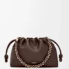 Medium Flamenco purse in mellow nappa lambskin Dark Chestnut