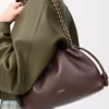 Medium Flamenco purse in mellow nappa lambskin Dark Chestnut