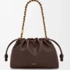 Medium Flamenco purse in mellow nappa lambskin Dark Chestnut