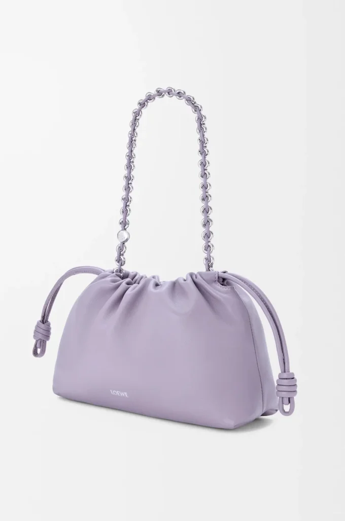 Medium Flamenco purse in mellow nappa lambskin Dirty Mauve Medium Flamenco purse in mellow nappa lambskin Dirty Mauve