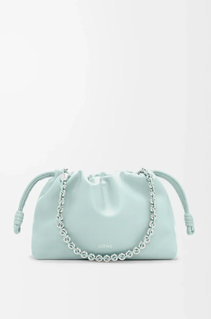 Medium Flamenco purse in mellow nappa lambskin Frozen Medium Flamenco purse in mellow nappa lambskin Frozen