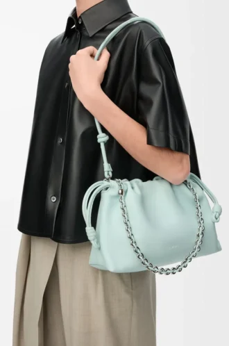 Medium Flamenco purse in mellow nappa lambskin Frozen