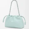 Medium Flamenco purse in mellow nappa lambskin Frozen Medium Flamenco purse in mellow nappa lambskin Frozen