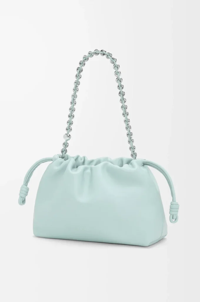 Medium Flamenco purse in mellow nappa lambskin Frozen Medium Flamenco purse in mellow nappa lambskin Frozen