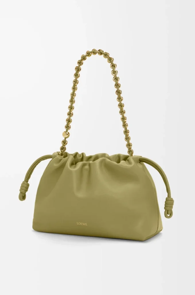 Medium Flamenco purse in mellow nappa lambskin Light Moss Medium Flamenco purse in mellow nappa lambskin Light Moss